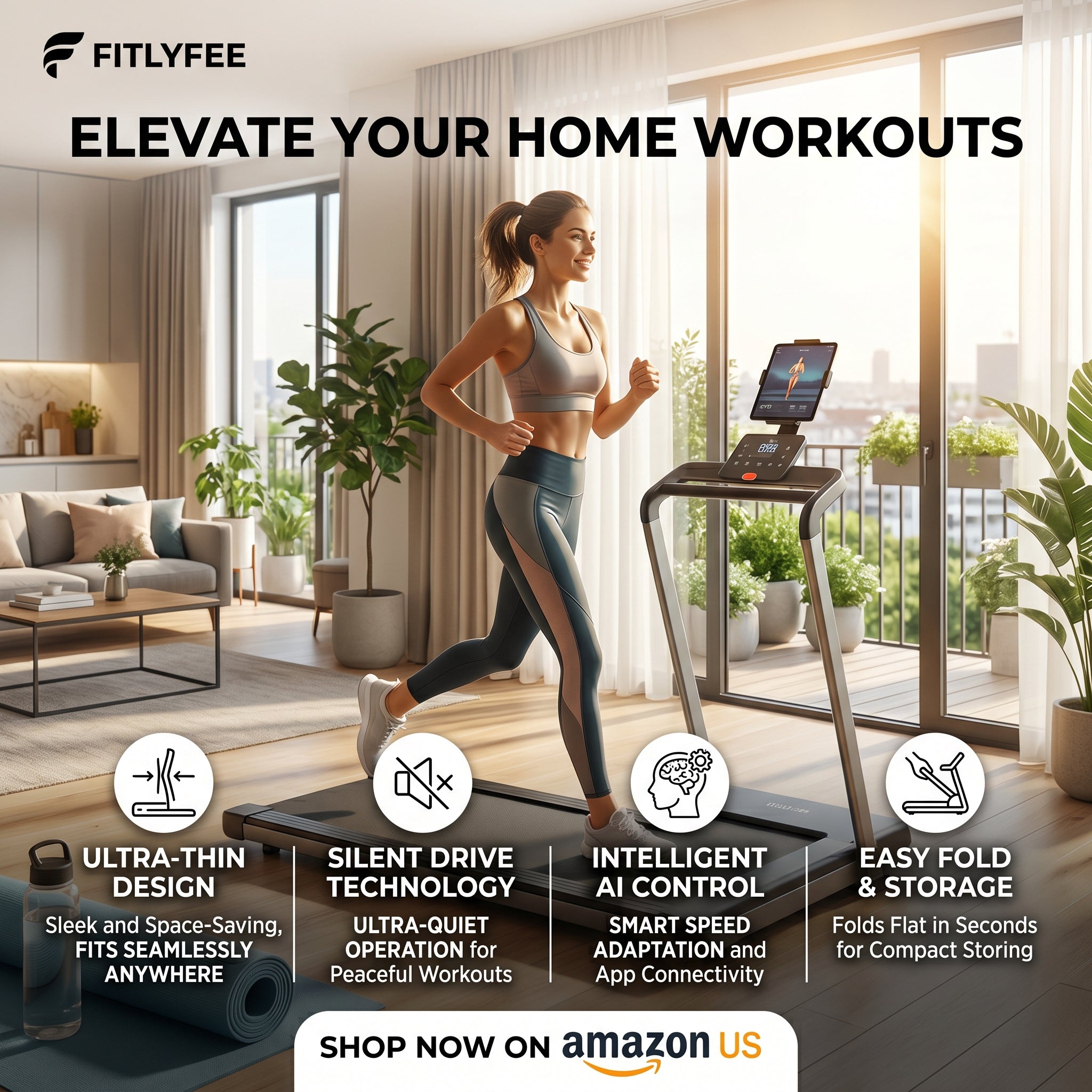 Stay Active Every Day | Ultra Slim Walking Pad Treadmill